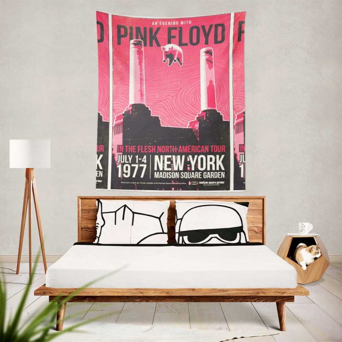 Pink Floyd In The Flesh North American Tour Poster For Home Decor Gift For Home Decor Gift Tapestry 2