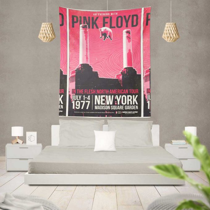 Pink Floyd In The Flesh North American Tour Poster For Home Decor Gift For Home Decor Gift Tapestry 3