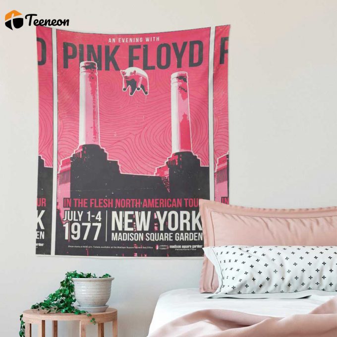 Pink Floyd In The Flesh North American Tour Poster For Home Decor Gift For Home Decor Gift Tapestry 1