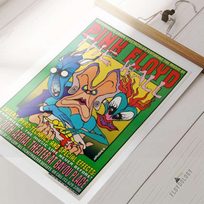 Pink Floyd Laser Show 2001 The Wall Jermaine Rogers Handbill Edition Poster For Home Decor Gift 5