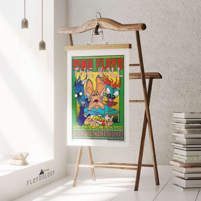 Pink Floyd Laser Show 2001 The Wall Jermaine Rogers Handbill Edition Poster For Home Decor Gift For Home Decor Gift 3