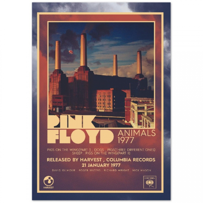 Pink Floyd Poster For Home Decor Gift – 1977 Animals 3