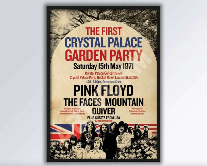 Pink Floyd Poster For Home Decor Gift – Crystal Palace Garden Party 2