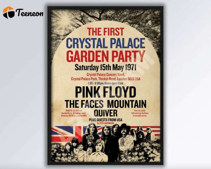 Pink Floyd Poster For Home Decor Gift – Crystal Palace Garden Party 1