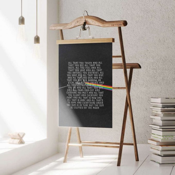 Pink Floyd Poster For Home Decor Gift For Home Decor Gift – All That You Touch And All That You See Eclipse Lyrics 4