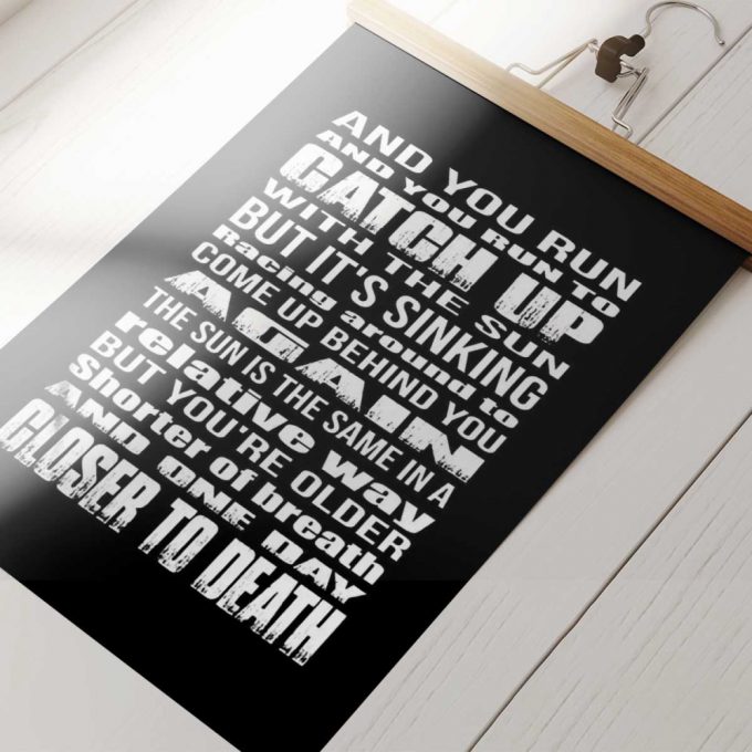 Pink Floyd Poster For Home Decor Gift For Home Decor Gift – And You Run And You Run To Catch Up With The Sun But It Skinning 2