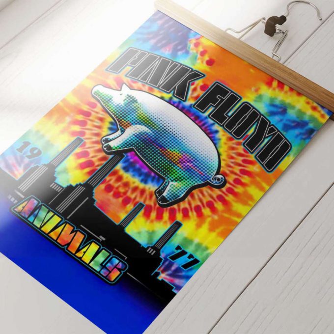 Pink Floyd Poster For Home Decor Gift For Home Decor Gift – Animals 1977 Tiedye 2