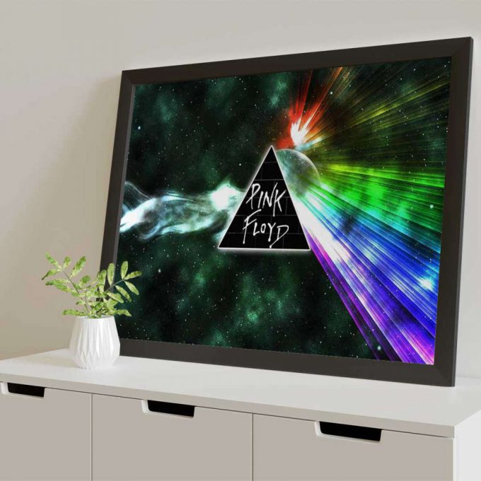 Pink Floyd Poster For Home Decor Gift For Home Decor Gift – Dark Side Of Moon Galaxy Green 5