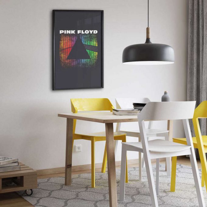 Pink Floyd Poster For Home Decor Gift For Home Decor Gift – Dark Side Of The Moon Prism Rainbow Gradient 4