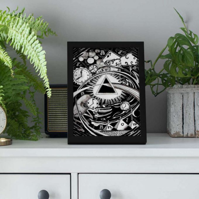 Pink Floyd Poster For Home Decor Gift For Home Decor Gift – Dsotm Hand Draw Art 3