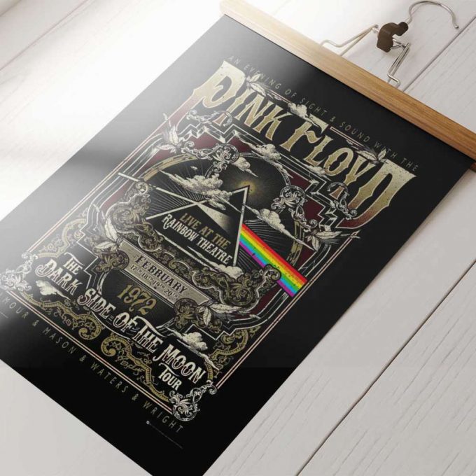 Pink Floyd Poster For Home Decor Gift For Home Decor Gift – Live At Rainbow Theatre 1972 Pink Floyd Tdsotm Tour 4