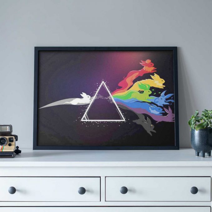 Pink Floyd Poster For Home Decor Gift For Home Decor Gift – Run Rabbit Run Dark Side Of The Moon Pokemon 3