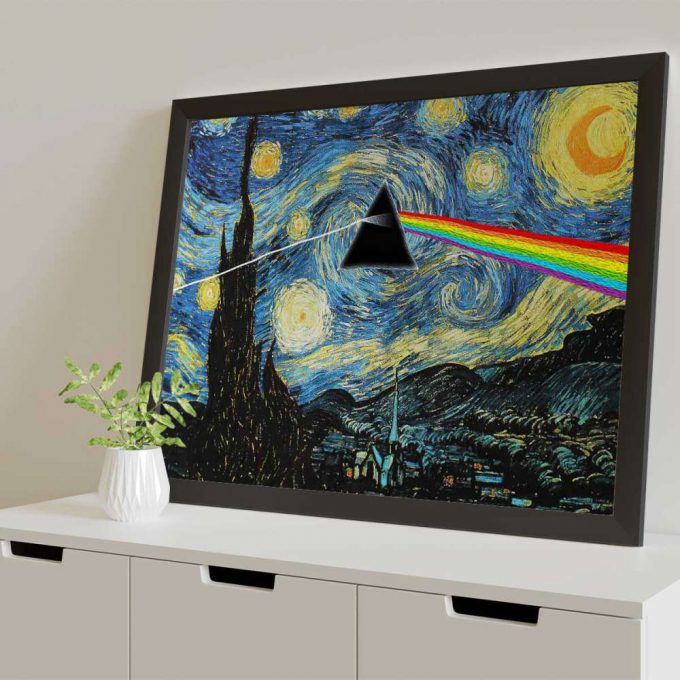 Pink Floyd Poster For Home Decor Gift For Home Decor Gift – Starry Night Dark Side Of The Moon Van Gogh 2