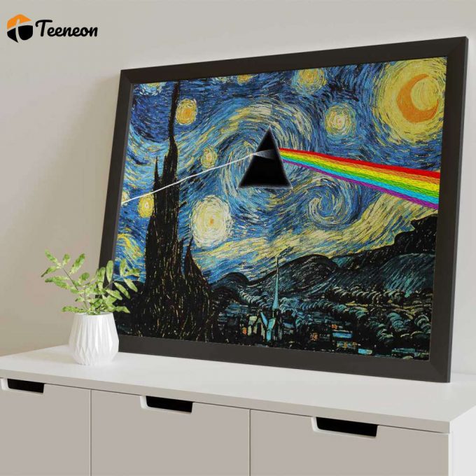 Pink Floyd Poster For Home Decor Gift For Home Decor Gift – Starry Night Dark Side Of The Moon Van Gogh 1