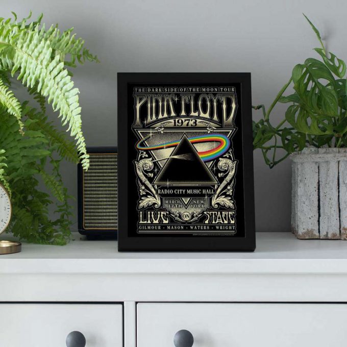 Pink Floyd Poster For Home Decor Gift For Home Decor Gift – Tour 1973 Radio City Music Hall Concert New York 4