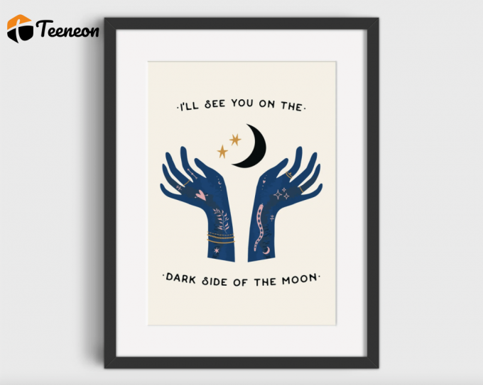 Pink Floyd Poster For Home Decor Gift – I’ll See You On The Dark Side Of The Moon Vector Art 1