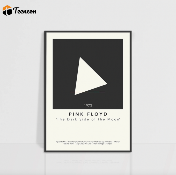 Pink Floyd Poster For Home Decor Gift – Minimalist The Dark Side Of The Moon 1