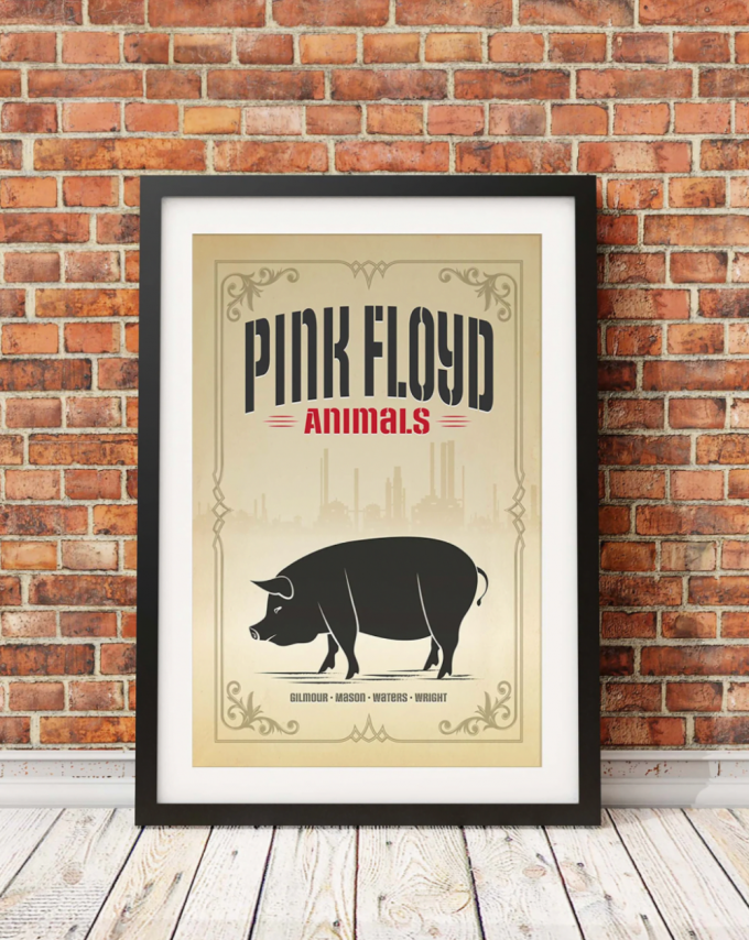 Pink Floyd Poster For Home Decor Gift – Pigs On The Wing Animals Album 2