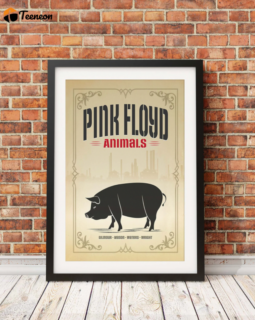 Pink Floyd Poster For Home Decor Gift – Pigs On The Wing Animals Album 3