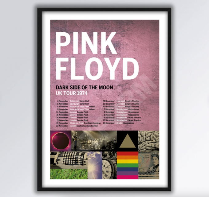 Pink Floyd Poster For Home Decor Gift – Pink Floyd Reimagined 1974 Uk Tour 3