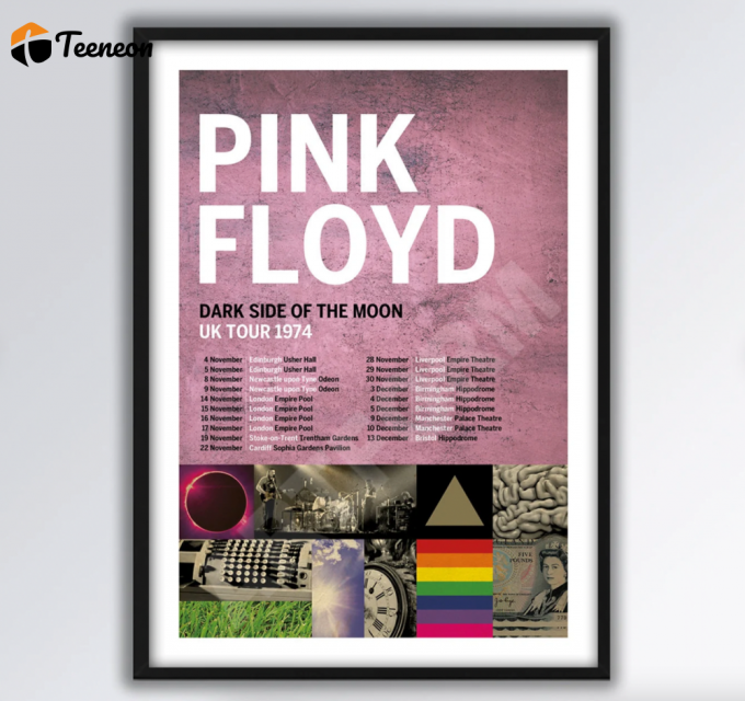 Pink Floyd Poster For Home Decor Gift – Pink Floyd Reimagined 1974 Uk Tour 1