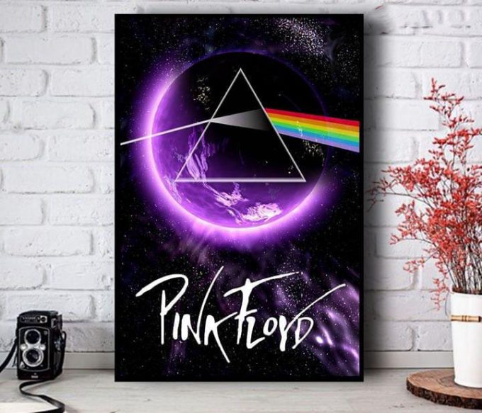 Pink Floyd Poster For Home Decor Gift – Symbol Light Being Refracted On A Triangular Prism 2