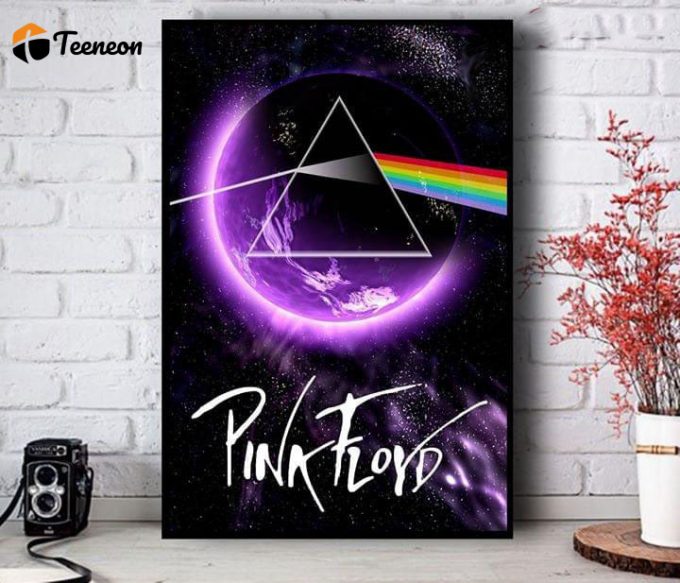 Pink Floyd Poster For Home Decor Gift – Symbol Light Being Refracted On A Triangular Prism 1