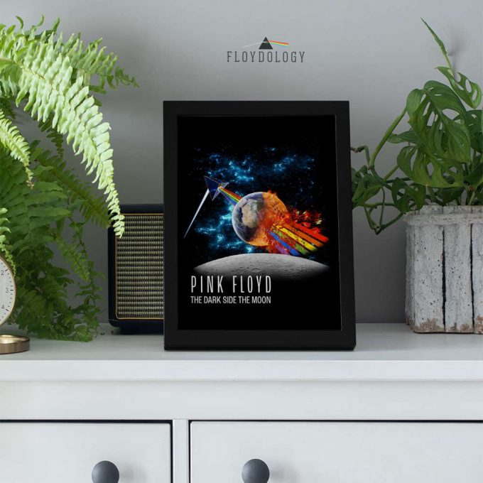 Pink Floyd Rainbow Attack Earth The Dark Side Of The Moon Poster For Home Decor Gift 2