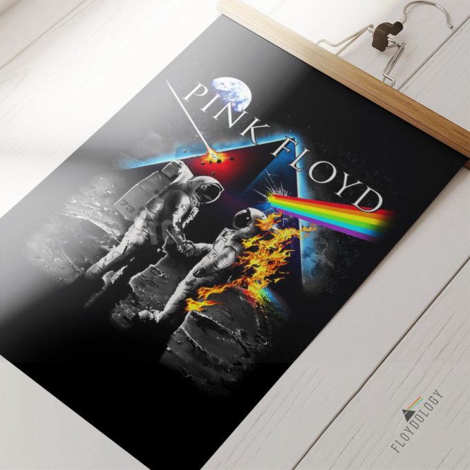 Pink Floyd Wish You Were Here Dsotm Astronaut Handshake Poster For Home Decor Gift For Home Decor Gift 2