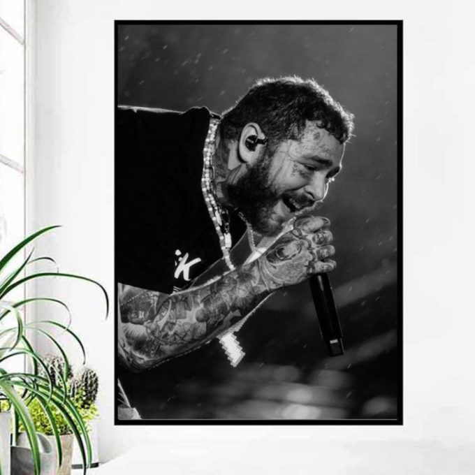 Post Malone Wall Art Canvas Painting Poster For Home Decor Gift, Bathroom Wall Decor 3