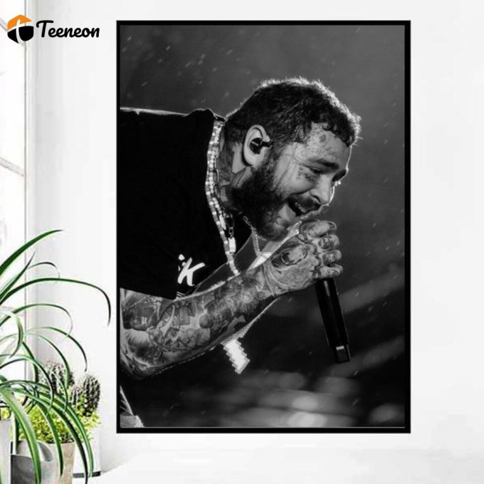 Post Malone Wall Art Canvas Painting Poster For Home Decor Gift, Bathroom Wall Decor 1