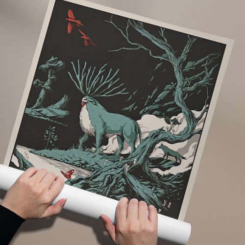 Princess Mononoke Vintage Poster for Home Decor Gift