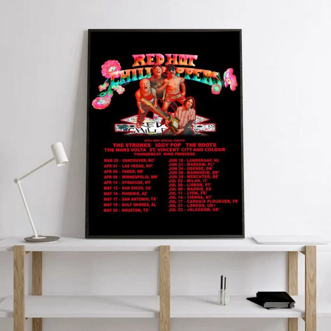 Red Hot Chili Peppers 2023 Tour Poster For Home Decor Gift Music Poster For Home Decor Gift, Home Decor 4