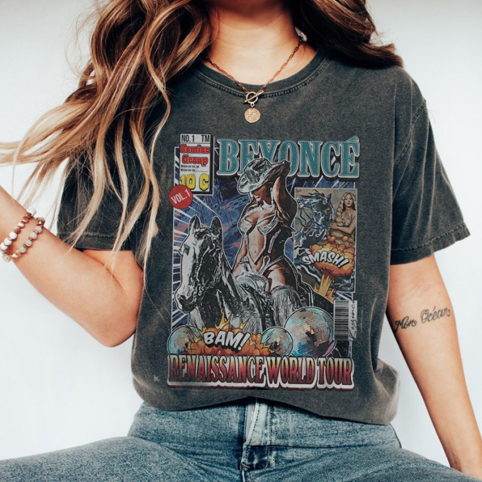 Vintage Beyonce Tour Shirt: Retro 90S Style With Iconic Beyonce Concert Graphics 2