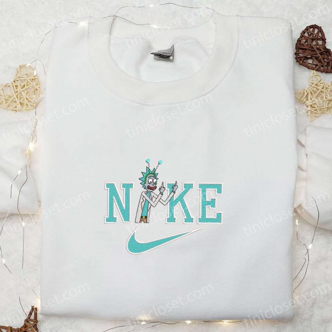 Rick Sanchez X Nike Cartoon Sweatshirt - Disney Characters Embroidered Shirt Perfect Family Gift! 3