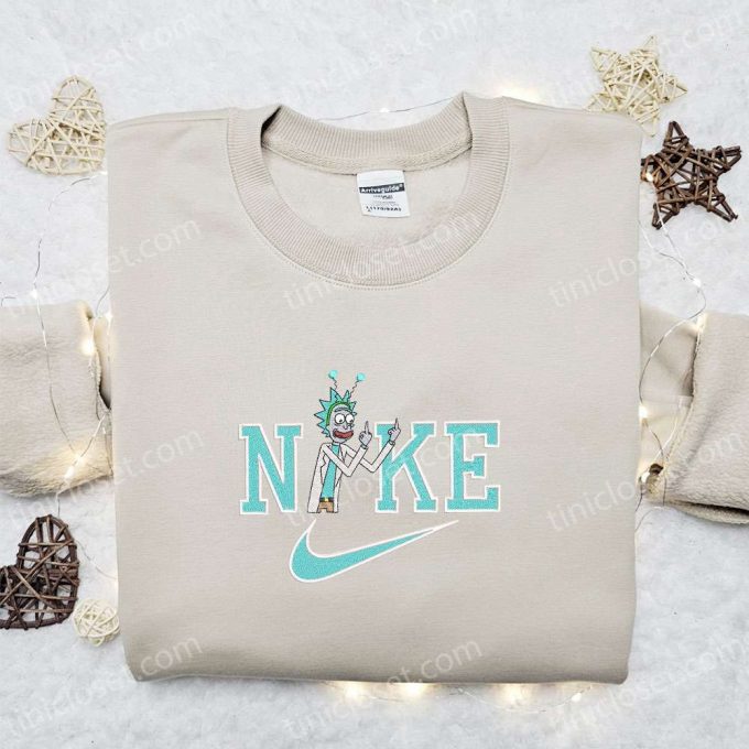 Rick Sanchez X Nike Cartoon Sweatshirt - Disney Characters Embroidered Shirt Perfect Family Gift! 4