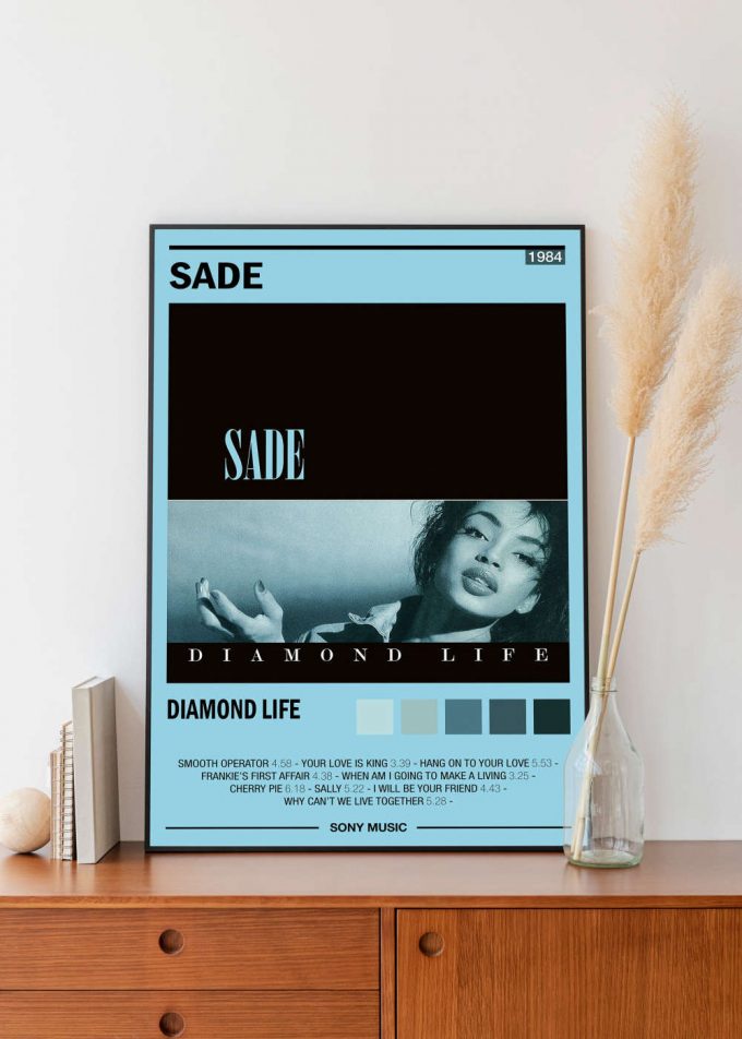 Sade - Diamond Life - Album Poster For Home Decor Gift | Color Optional | Wall Decor | Album Art | Music | Printible Album Art | Poster For Home Decor Gift Gifts | Customize Poster For Home Decor Gift 3