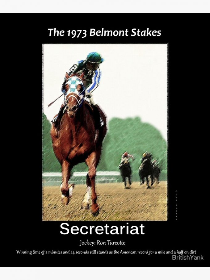 Secretariat Winning The 1973 Belmont Stakes Premium Matte Vertical Poster For Home Decor Gift 2