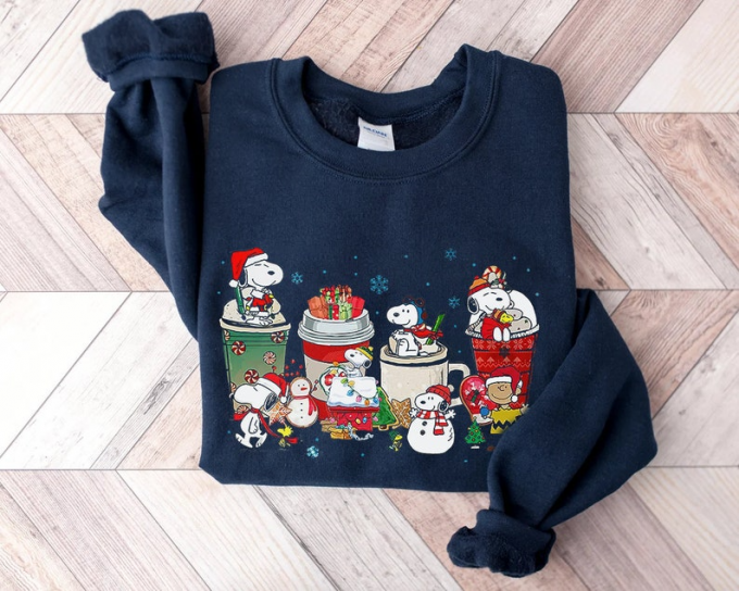 Snoopy Coffee Latte Xmas Shirt: Festive Holiday Apparel For Peanuts Lovers! 2