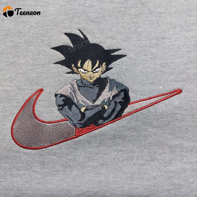 Dragon Ball Nike Embroidered Shirt Sweatshirt &Amp;Amp; Hoodie: Son Goku Inspired Apparel 1