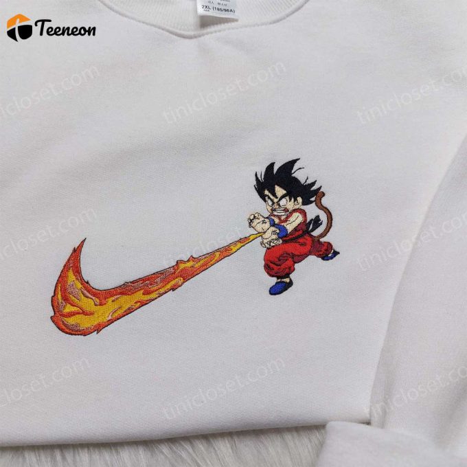 Dragon Ball Songoku Nike Embroidered Shirt Sweatshirt &Amp;Amp; Hoodie: Anime-Inspired Apparel With Unique D Gift For Men Women 1