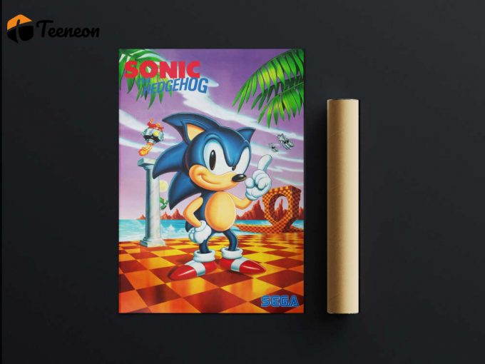 Sonic The Hedgehog 1991 Poster For Home Decor Gift | Gaming Poster For Home Decor Gift 1