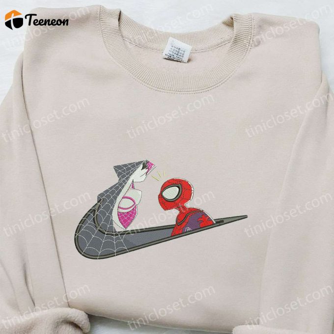 Spider-Man &Amp;Amp; Gwen X Swoosh Movie Hoodie: Marvel Cinematic Universe Perfect Family Gift 1