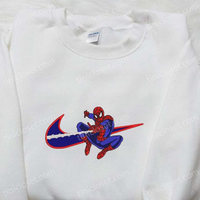 Spider-Man Movie X Swoosh Embroidered Hoodie Marvel Cinematic Universe B Gift For Men Women Family Gift Ideas 4