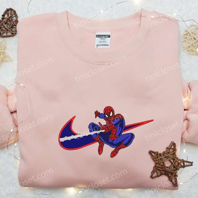 Spider-Man Movie X Swoosh Embroidered Hoodie Marvel Cinematic Universe B Gift For Men Women Family Gift Ideas 5