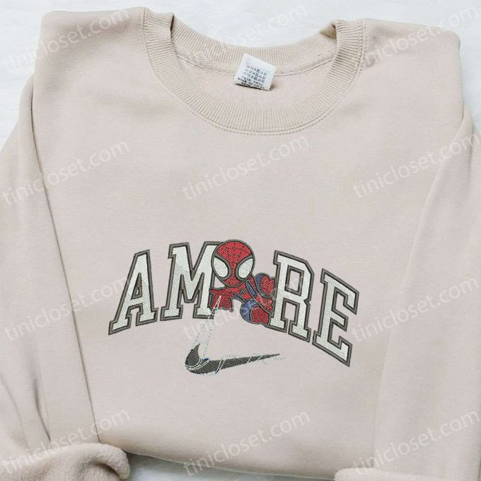 Spider-Man X Swoosh Movie Hoodie: Marvel Cinematic Universe Embroidered Apparel Ideal Family Gift 2