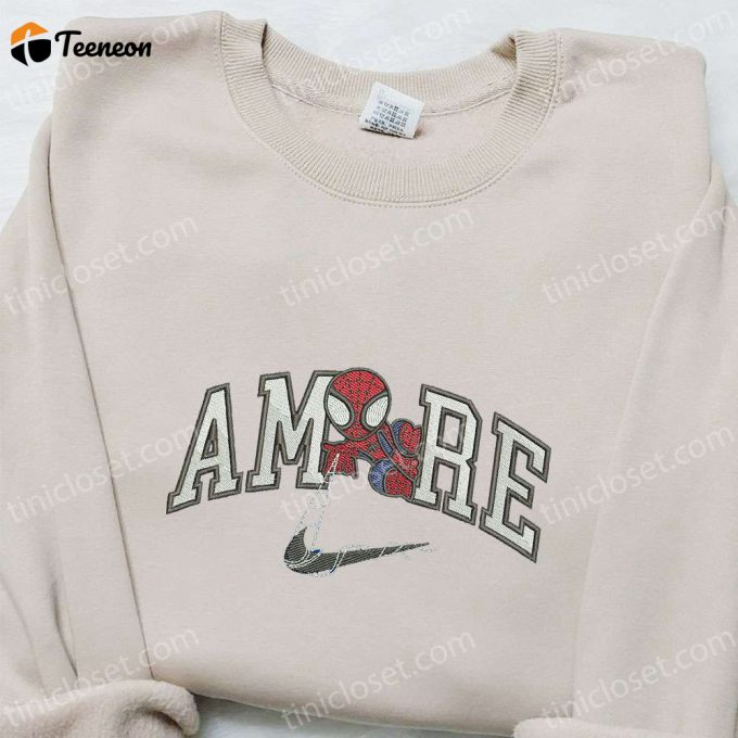 Spider-Man X Swoosh Movie Hoodie: Marvel Cinematic Universe Embroidered Apparel Ideal Family Gift 1