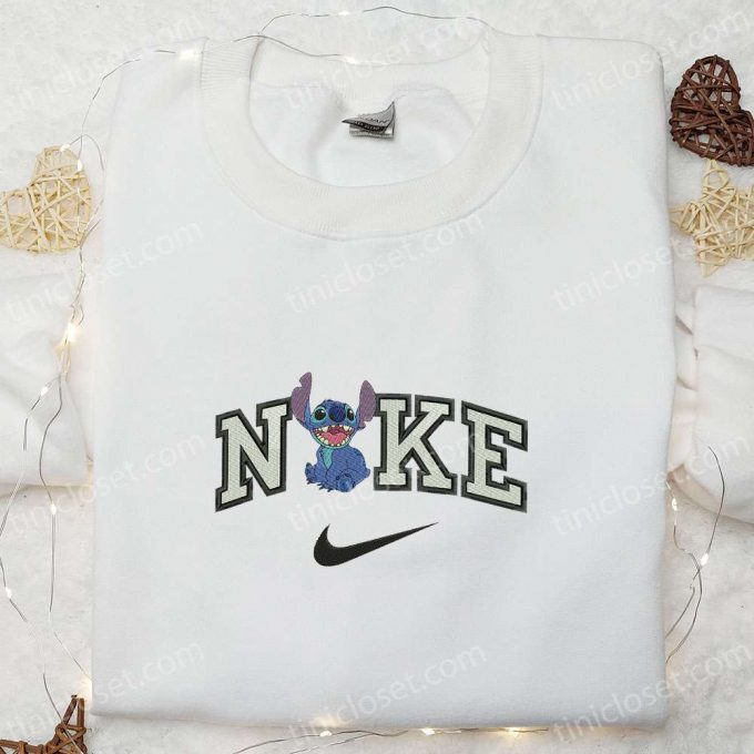 Stitch Shout X Nike Cartoon Embroidered Sweatshirt &Amp; Disney Characters Shirt - Perfect Family Gift Ideas 2