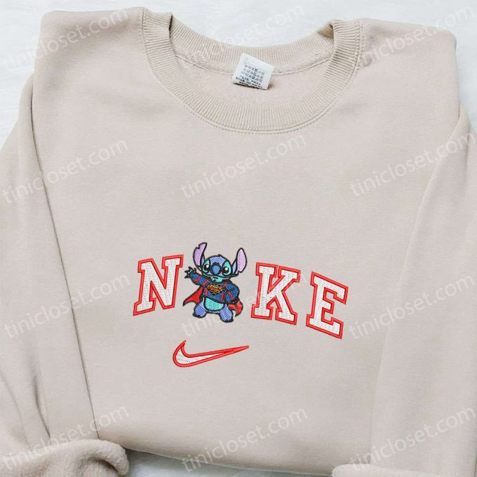 Superman X Nike Embroidered Shirt Disney Characters Hoodie Nike Inspired Sweatshirt 4