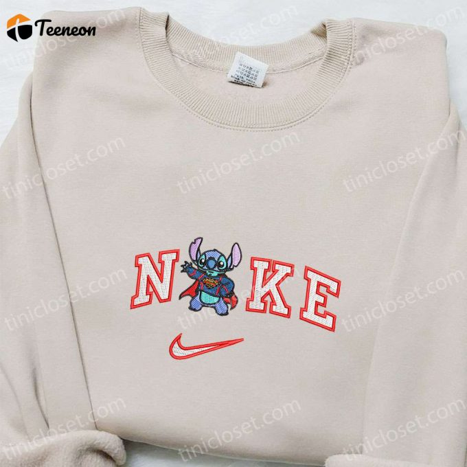 Superman X Nike Embroidered Shirt Disney Characters Hoodie Nike Inspired Sweatshirt 1